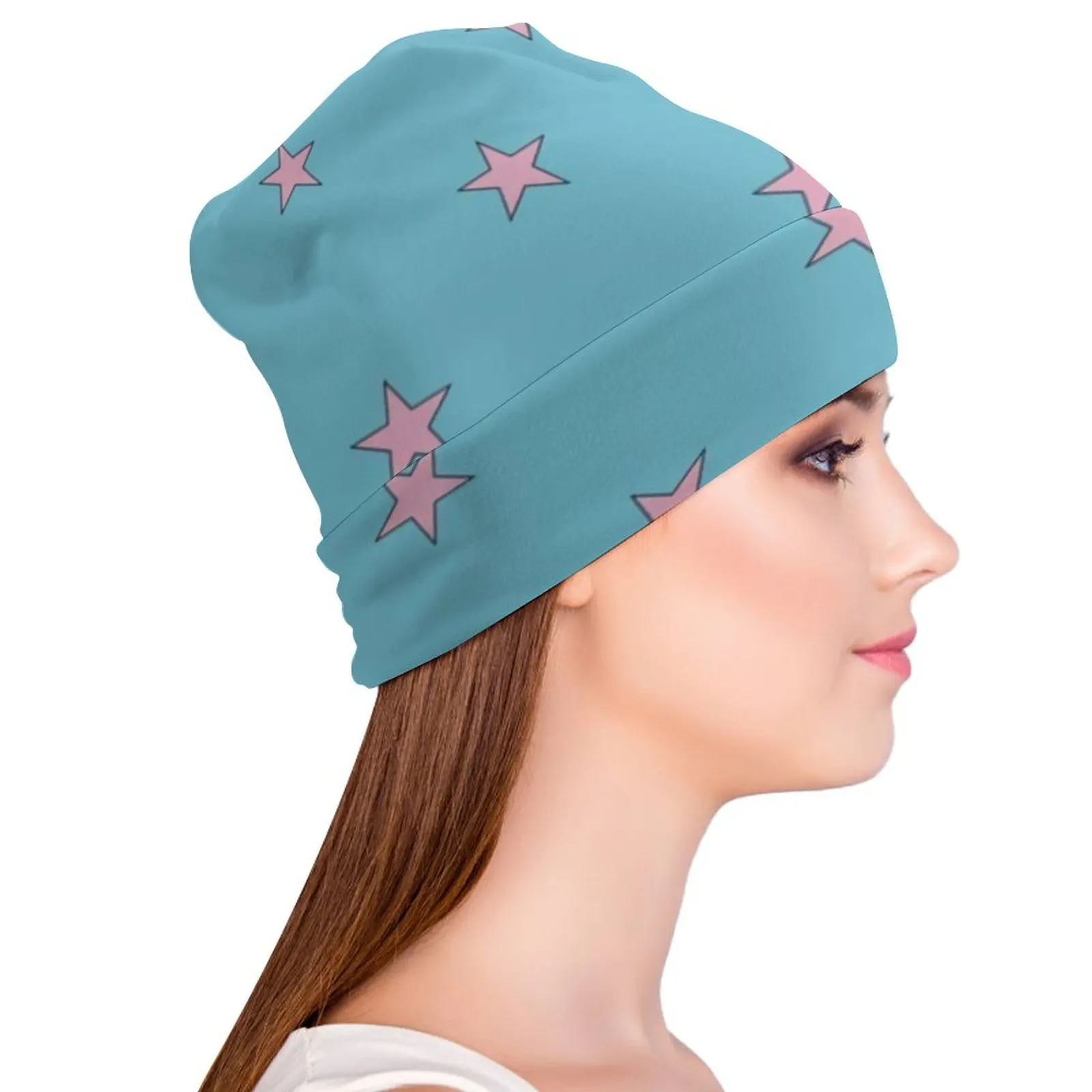 Johnny Joestar Pink Stars Bonnet Hats Jojos Bizzare Adventures Beanie Hats Knitted Hat Winter Fashion Adult Kpop Warm Soft Caps