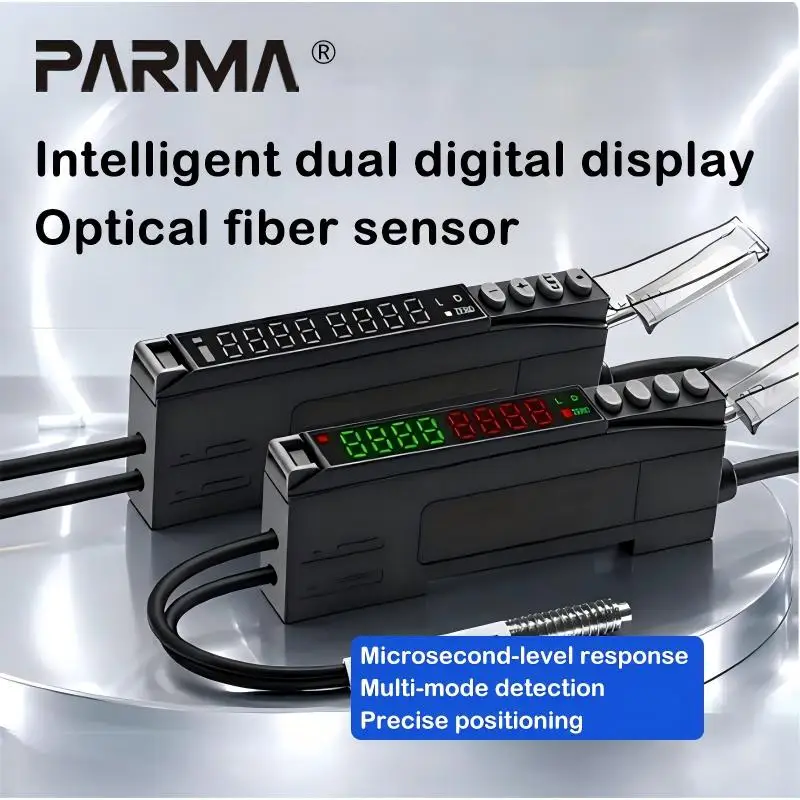 Intelligent Dual-display Fiber Amplifier Diffuse Reflection Beam-reflecting Optical Fiber Sensor Photoelectric Sensing Switch