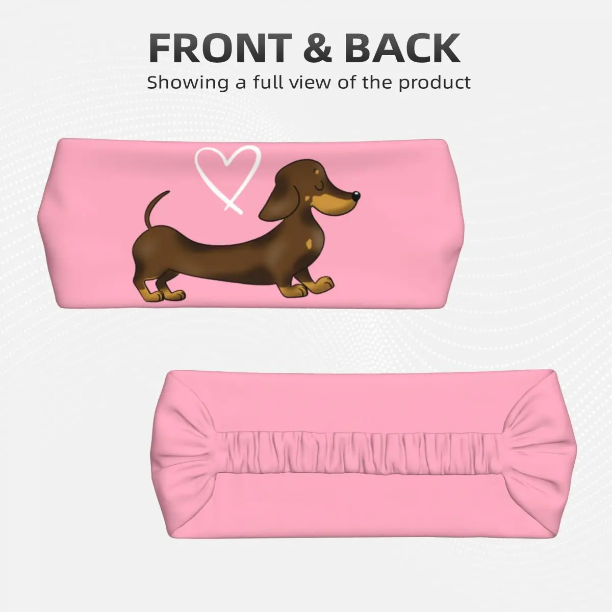 Custom Dachshund Love Sweatband Women Men Moisture Wicking Wiener Badger Sausage Dog Sports Headband for Football