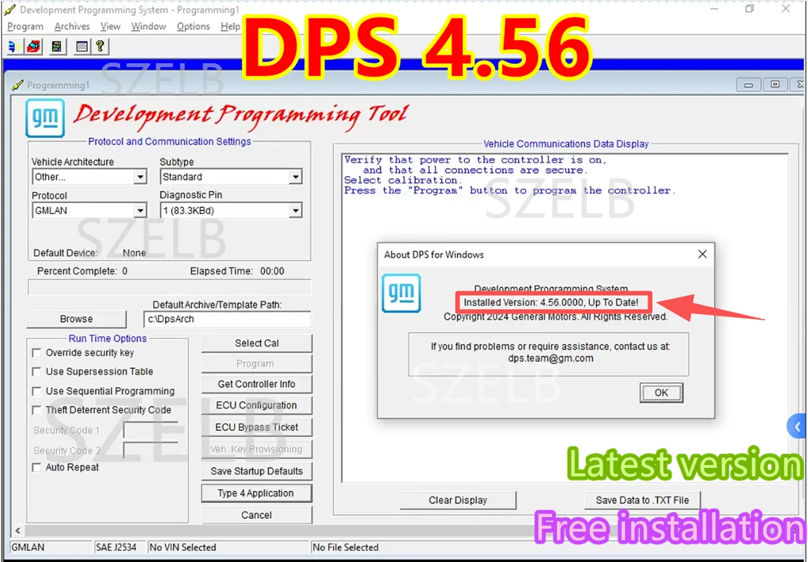 Development Programming System (DPS) 4.56 Configurating Flashing ECU Modules in GM Vehicles Change VIN Number