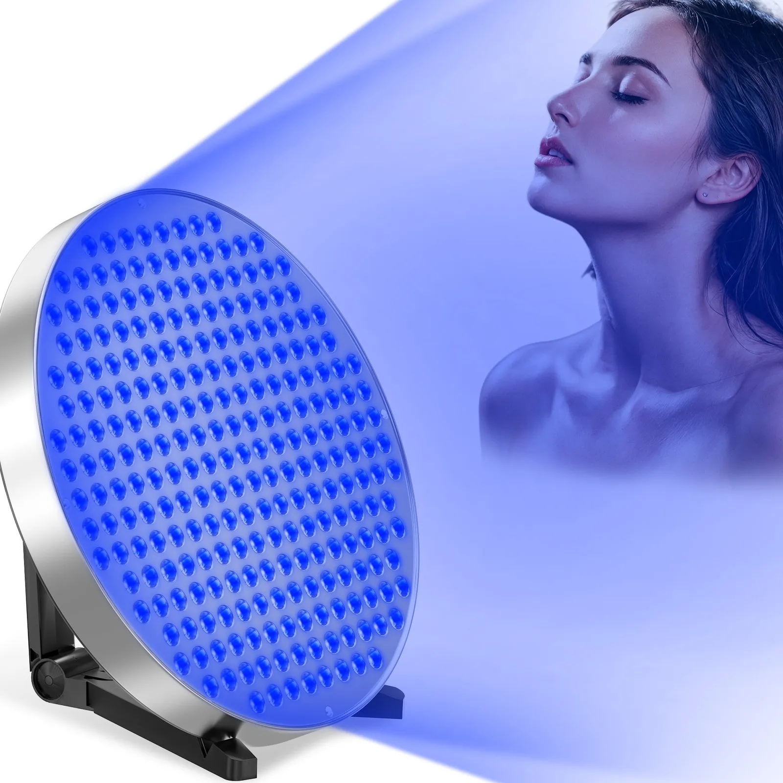 

Лампа для загара Jitesy для лица и тела, 250 светодиодов, 460 нм, синий свет, светотерапия витамином D, с защитными очками