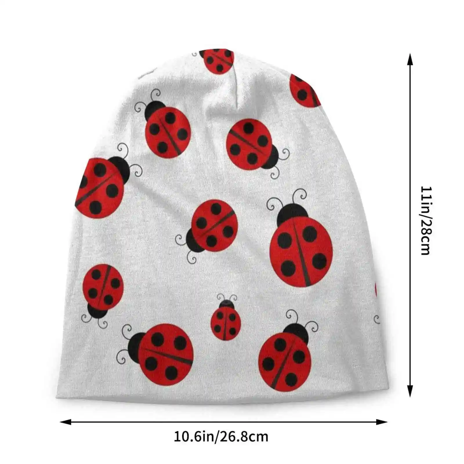 Pattern Knitted Hat Warm Beanie Outdoor Caps Cute Bug Ladybird Red Nature Nerd Sherlock Insects Love Pretty Retro Simple