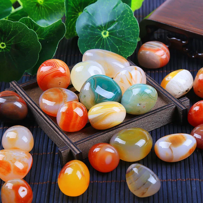 Natural Colour Agate Stones and Crystals Gravel Small Tumbled Stone Tank Decor Healing Energy Gemstone, Home Aquarium Decoration