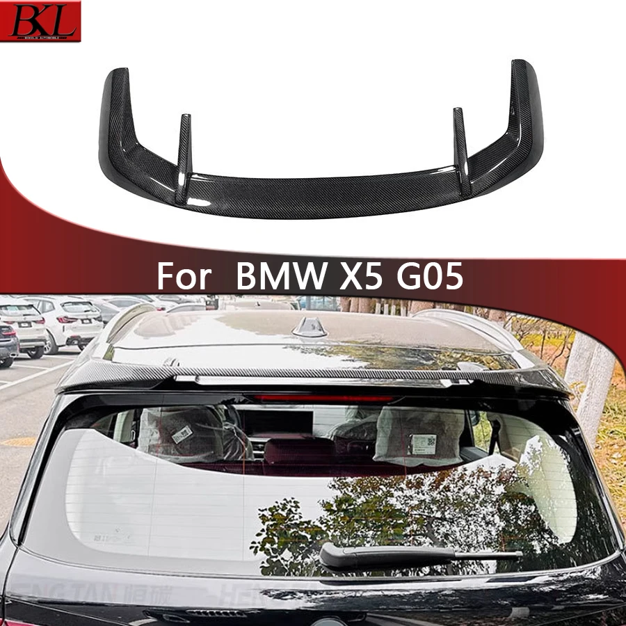 

For BMW X5 G05 2019-2024 Carbon Fiber Tail fins Top Wing Rear Deck Spoiler Duckbill Car Wing Retrofit the rear wing Body Kit