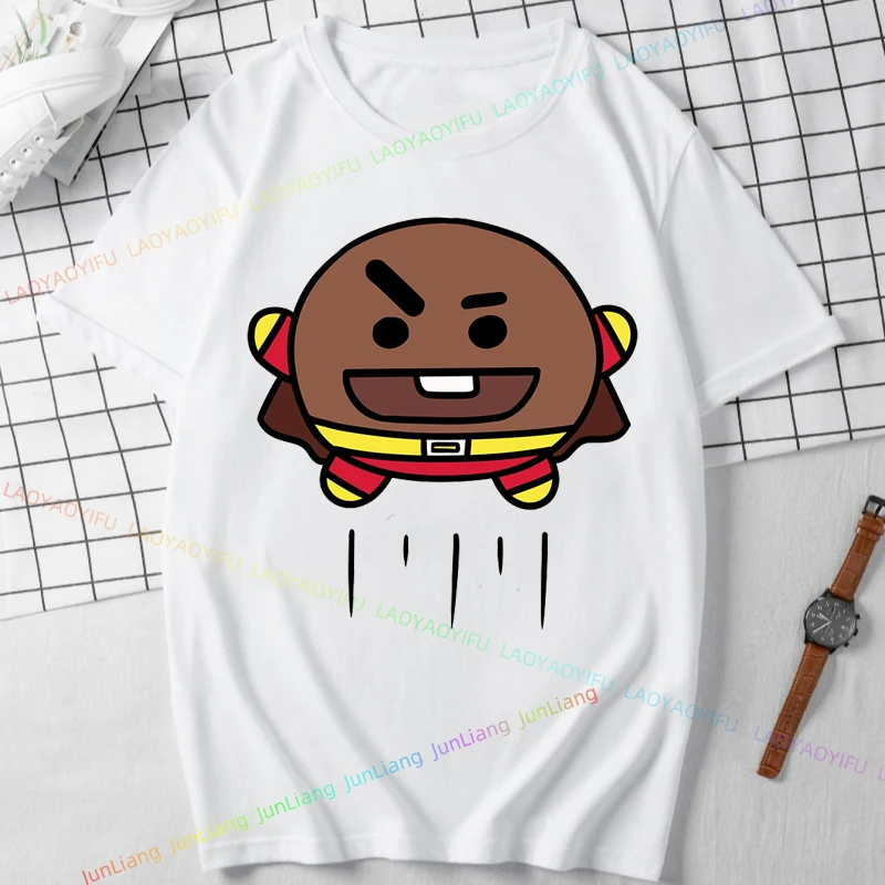 

Футболка с рисунком Анпанмана аниме, женская комбинированная одежда для пар, модная мужская футболка с коротким рукавом и воротником из 100% хлопка