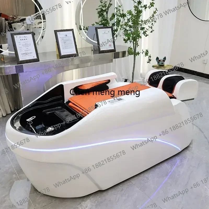 Q181 Smart Electric Massage Shampoo Chairs Hair Salon Barbershop Flush Bed Head Water Cycle Fumigation Salon Furniture Cabeceira
