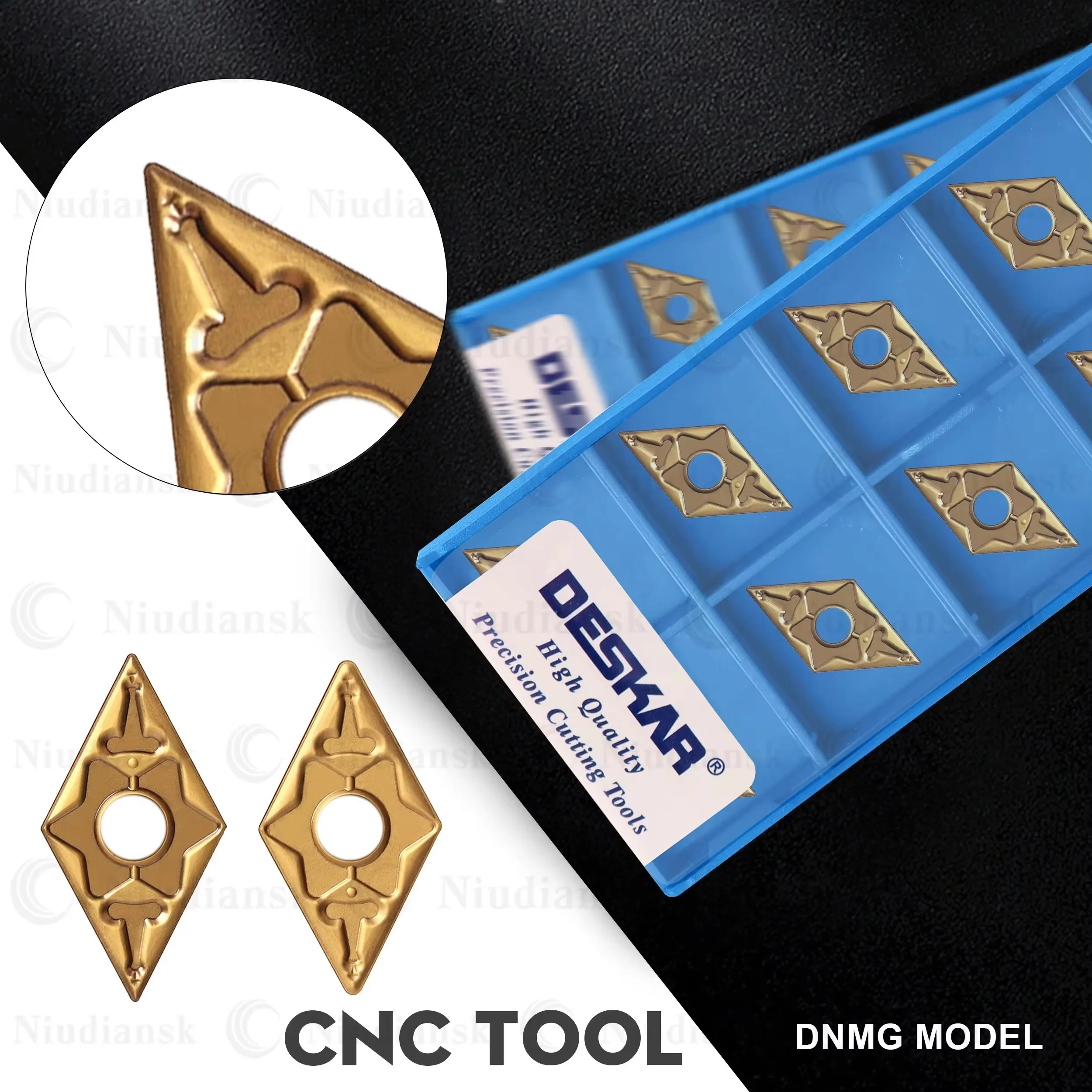 

DNMG Series DESKAR Numerical Control Lathe Rhombus Turning Insert For Steel Processing DNMG150404-TM LF9018 DNMG150408-TM LF9018