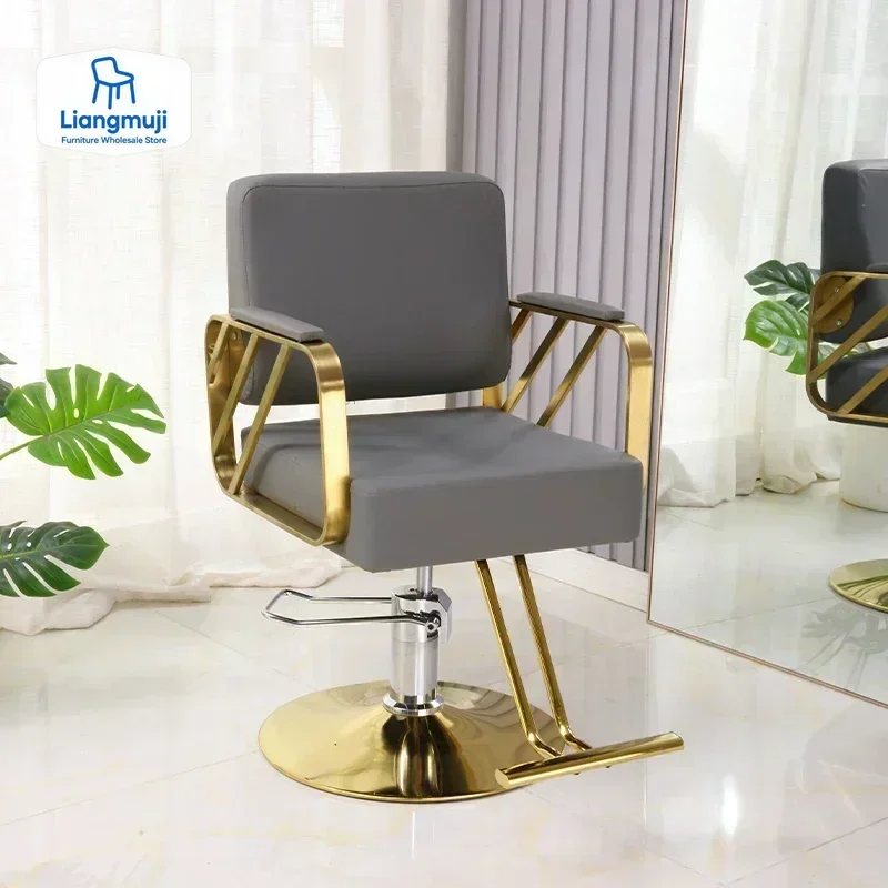 

Luxury Swivel Barber Chairs Beauty Salon Accessories Ergonomic Hairdressing Chair Height Adjustable Kappers Stoelen Furniture