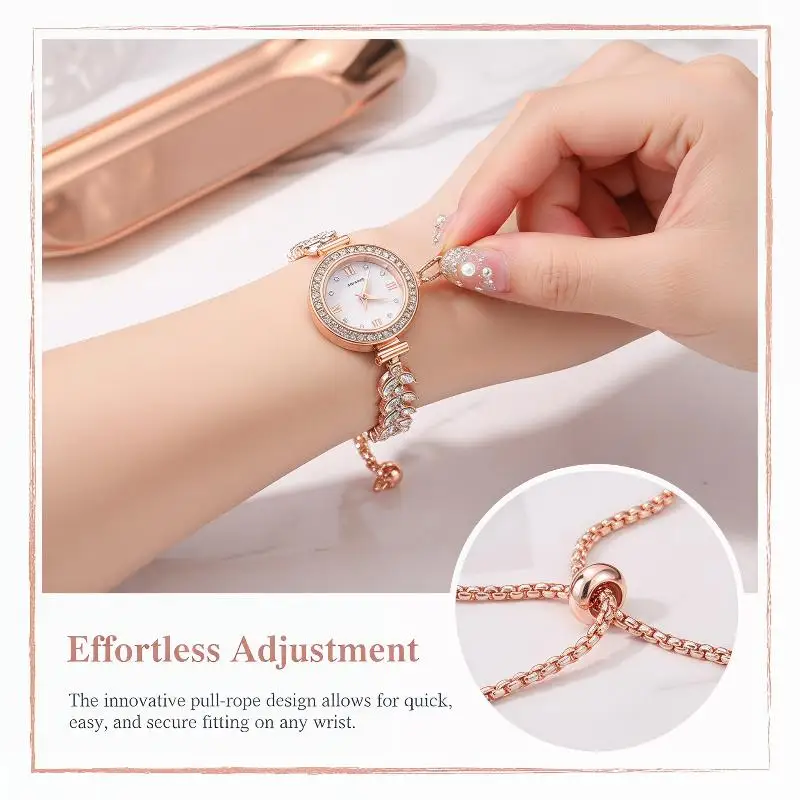 Elegant Rhinestone Women's Bracelet Watch Petite Design for Office and Evening Events