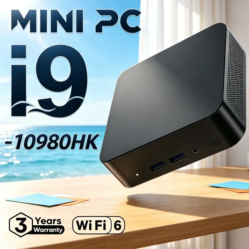 NEW Intel I9‑10980HK Sleek Mini PC Computer Windows 11 16GB 1/2TB SSD Swift Gaming Computer WiFi 6 Office Mini Desktop