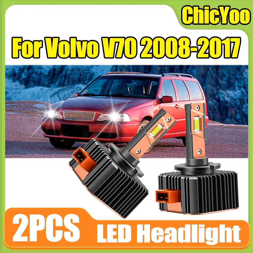 

2PCS 30000LM High Power 6000K Super White Canbus LED Headlamps Bulbs D1S 120W Auto HID Xenon Lights 12V For Volvo V70 2008-2017