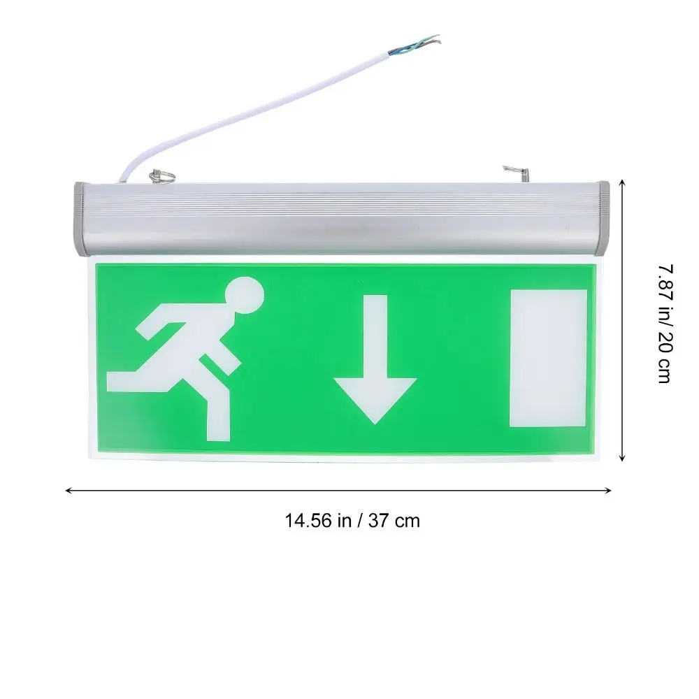 Commercial LED Emergency Sign Lamp Exit Sign Safety Security Light Green Bulb Left Right Evacuation Indicator Light Mall