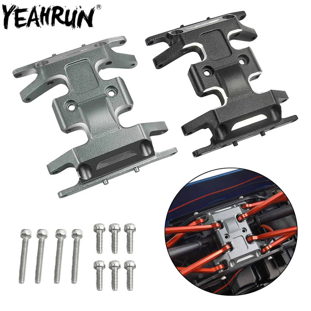 YEAHRUN Metal Gearbox Bottom Middle Skid Plate For 1/24 Axial SCX24 Deadbolt C10 JLU Gladiator Bronco RC Car Parts