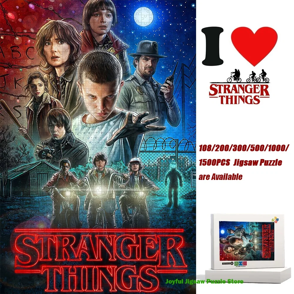 

Stranger Things Jigsaw Puzzle Character Eleven and His Friends Diy Puzzles Decompression Toy Educational Game Gift Perfect Gifts