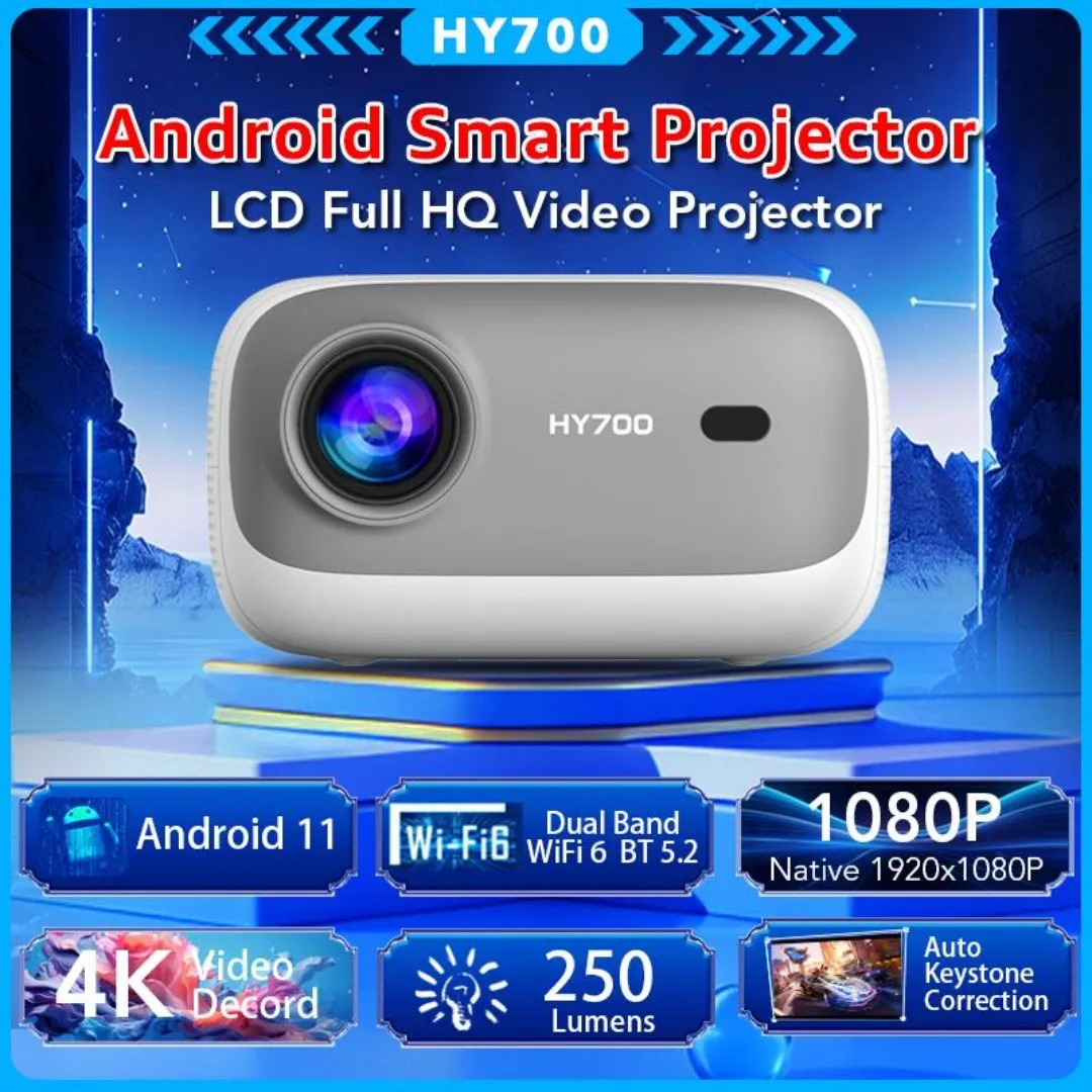 

Hot sale HY700 Wifi Native 1080P Android Full Hd smart Beamer Video Led Proyector Mini 4k smart Projectors
