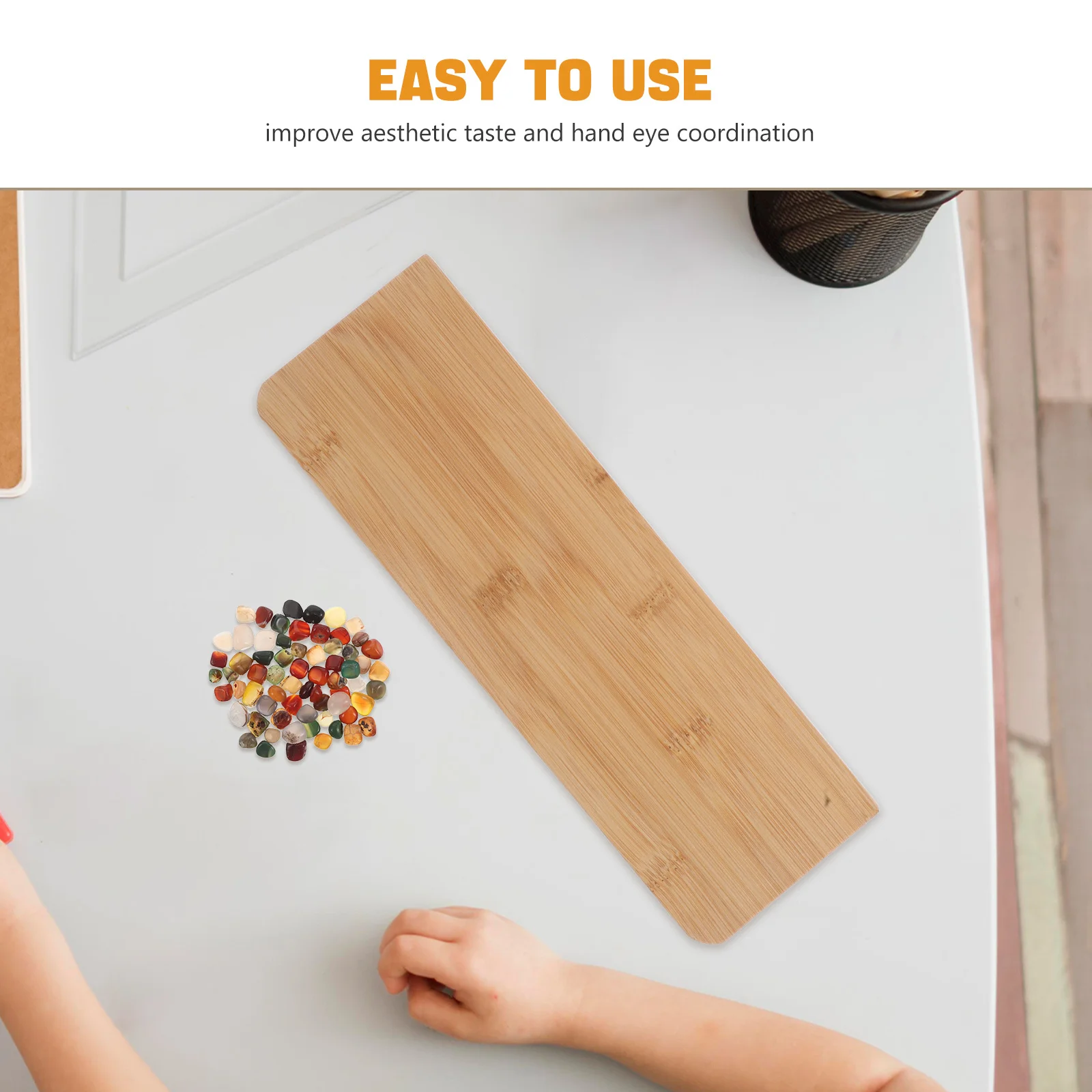 1세트 수제 만칼라 보드 게임 대나무 체스 스톤 비즈 포함 교육용 수학 전략 게임 가족 유대