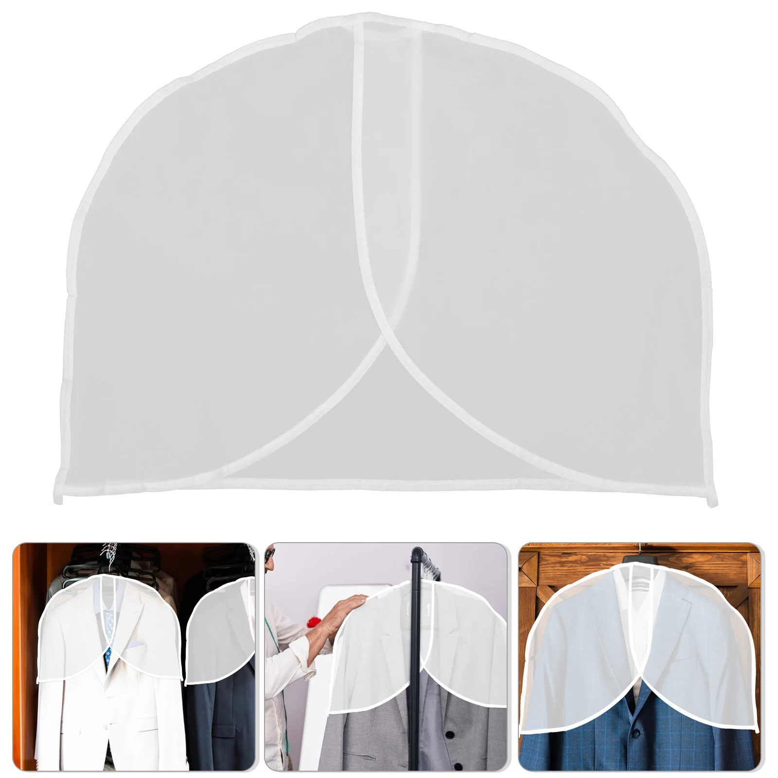 

5 PCS Dust Jacket Clear Breathable Suit Bag Garment Bags Dust-proof Clothes Covers Protecting Dusts Transparent Man