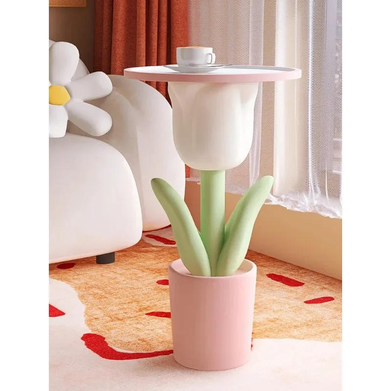 Tulip Ornaments Floor-standing Large Tray Living Room TV Cabinet Next To Sofa Home Decoration
