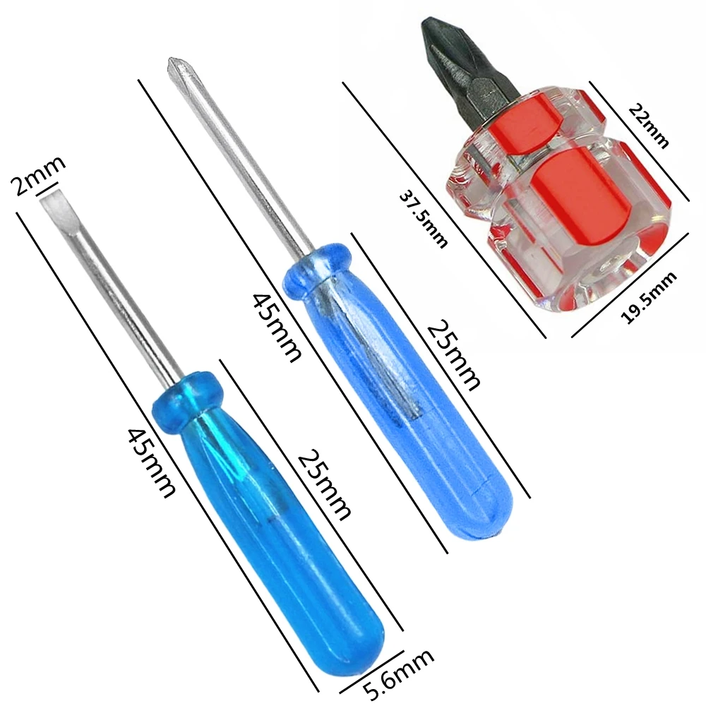 Mini Short Radish Head Screwdriver Flat Cross Head For Portable Precision Car Repair Tool Needle Plate DIY Sewing Machine Tools