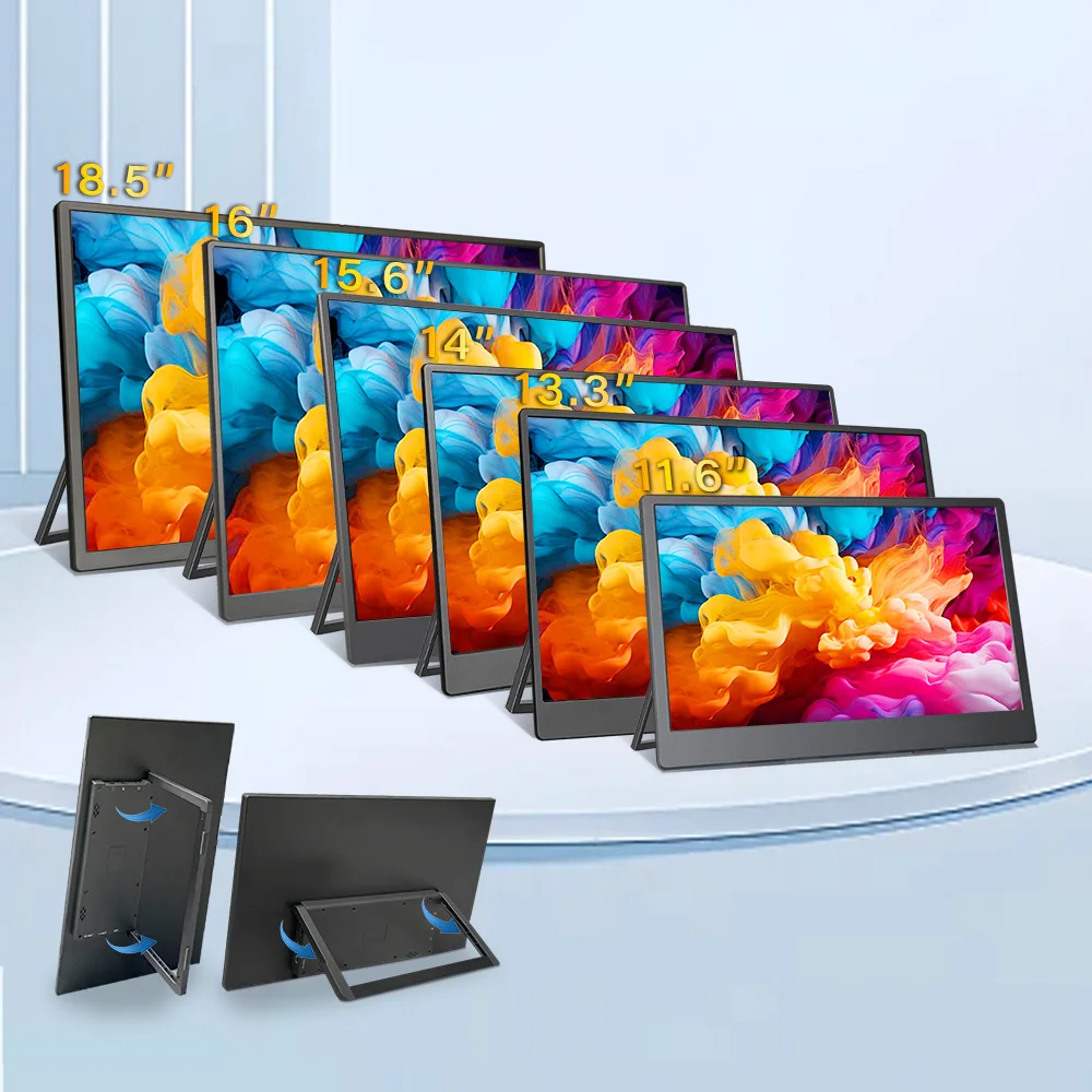 

NEW OEM 11.6 13.3 14 15.6 16 18.5 Inch External Touchscreen Portatil 4K Portable With Stand For Laptops