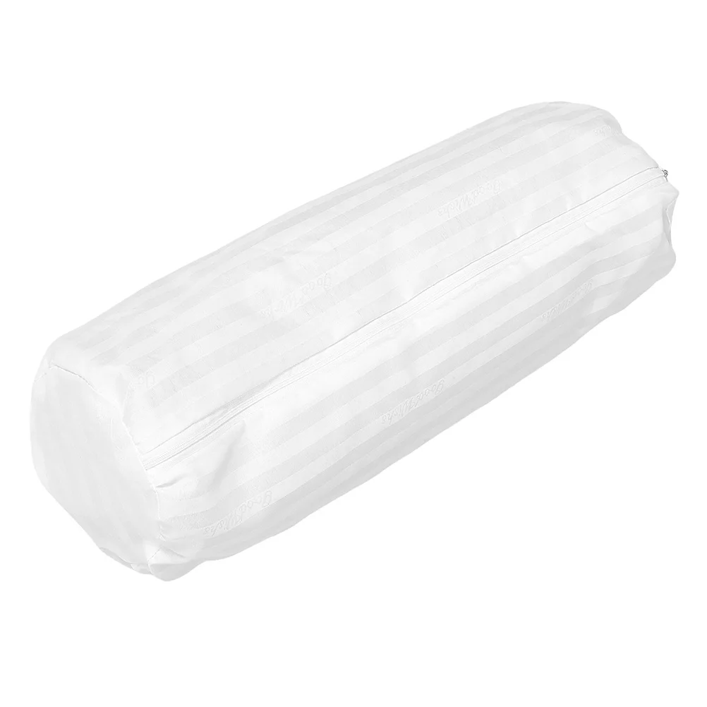 

Cylindrical Neck Roll Pillow Cover Soft Zippered Round Cushion Protector Comfortable Pillowcase for Sofa Bed Office