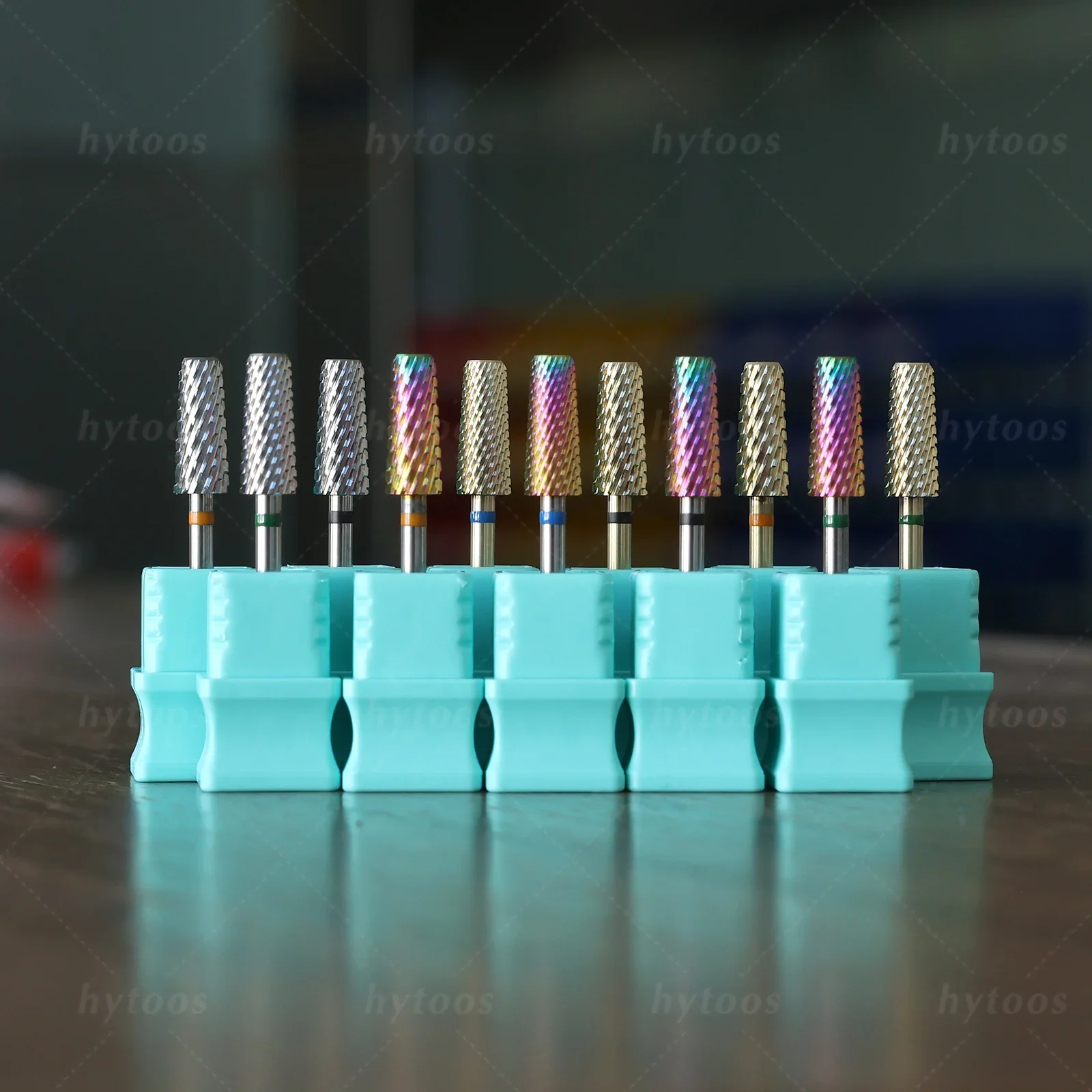 HYTOOS Pro Hartmetall Konische Nagel Bit Sicherheit Fase Konische Nagel Bohrer Bits für Gel Polnisch Entfernung Datei Bohrer Zubehör Werkzeug