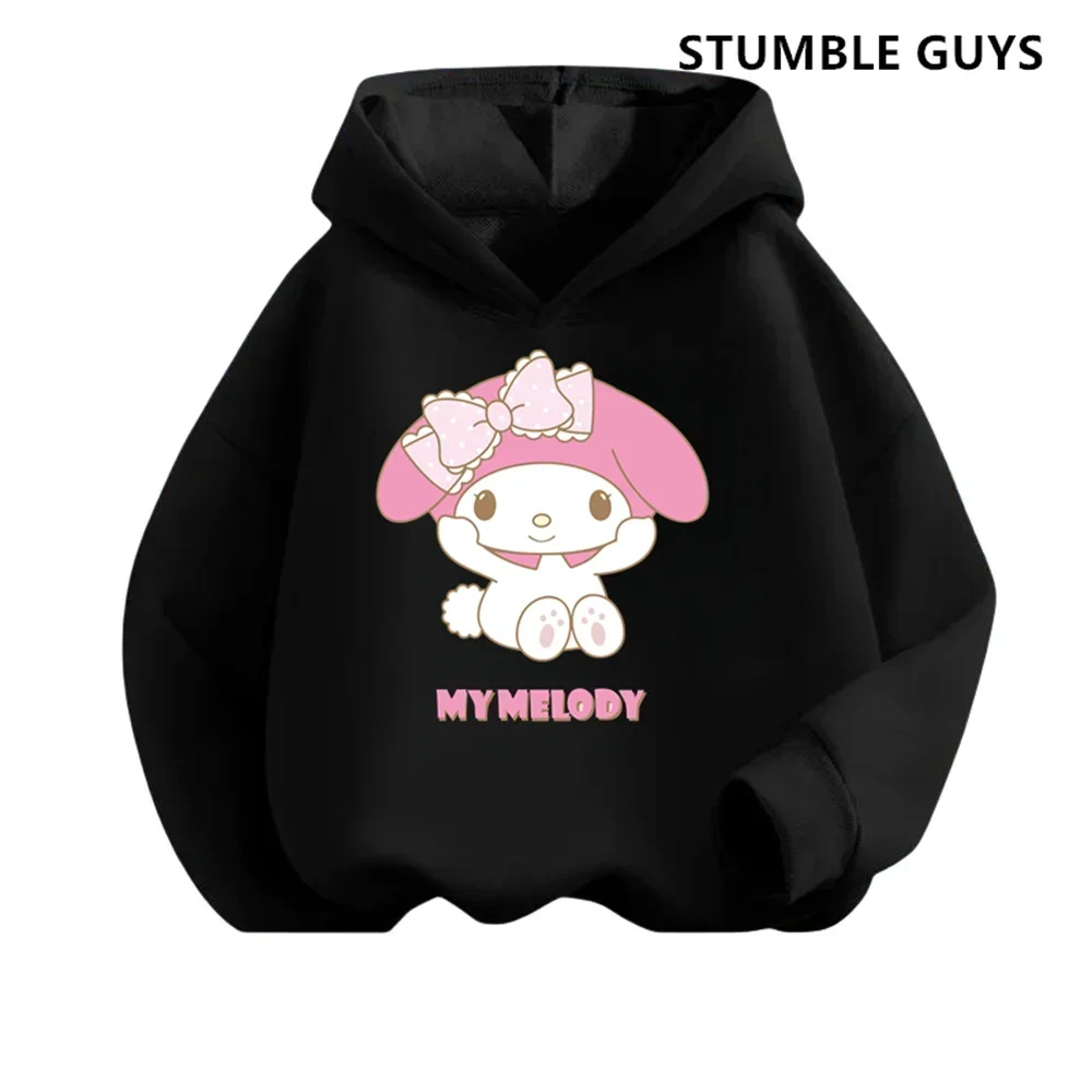 Children's Top Spring Autumn Cartoon Printed Graffiti Cute Wind Sanrio Hoodie Set My Melody Children's Clothing Girls Sweatshirt