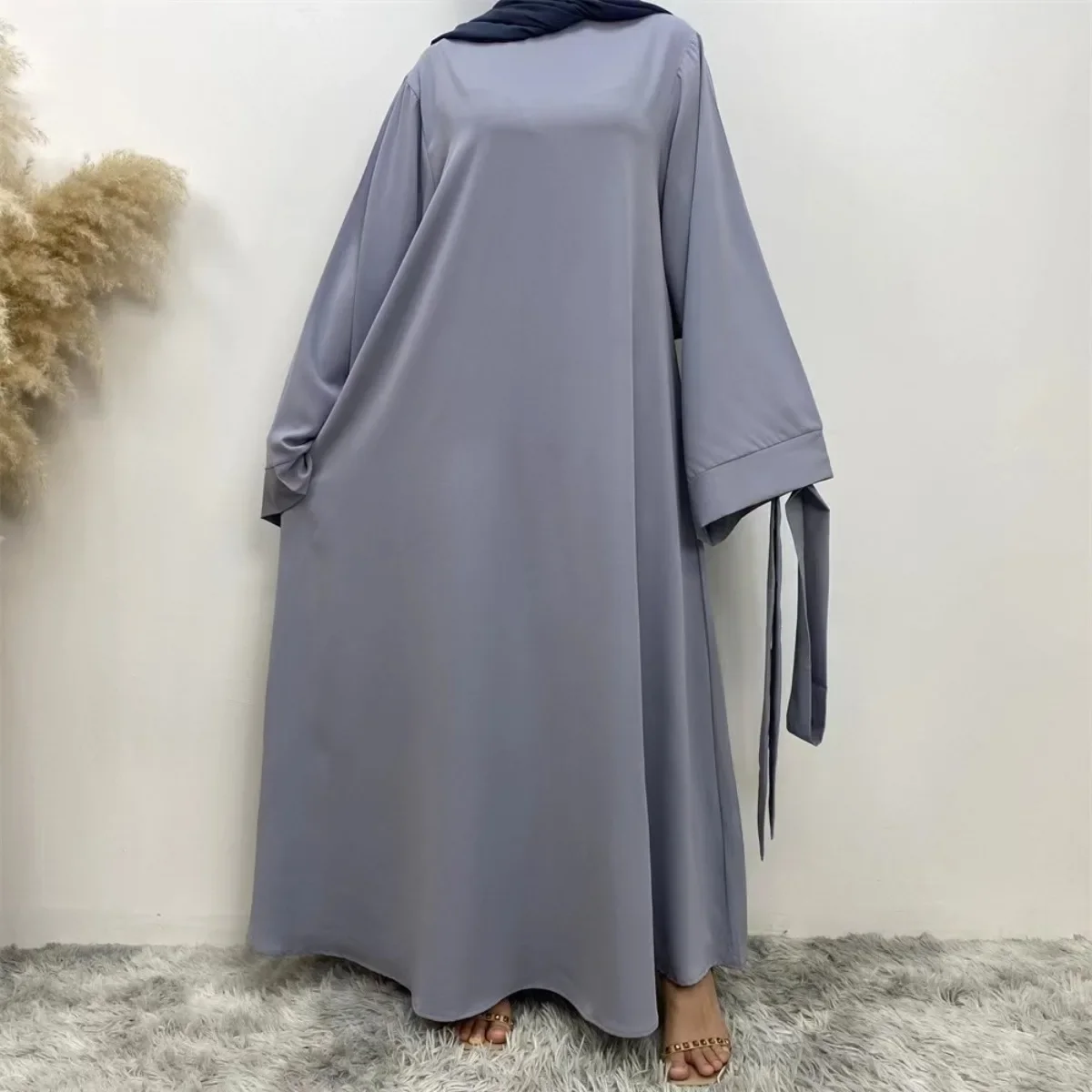 Muslim Abayas Women Kaftans Prayer Dress With Belt Full Sleeve Islamic Clothing Dubai Robe Ramadan Dresses Women Jilbabs