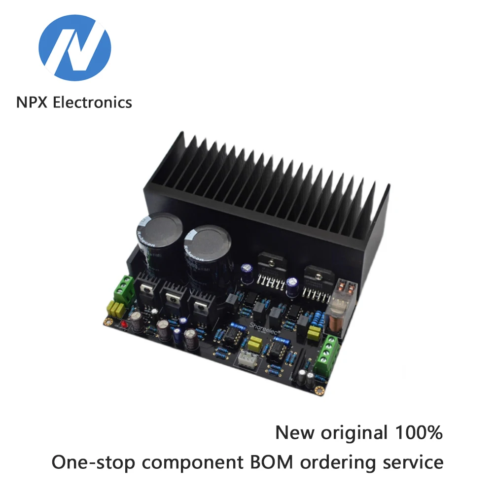 

LM3886 high-power stereo 2.0 power amplifier board, OP07 DC servo, 5534 preamplifier amplifier, gold-plated PCB
