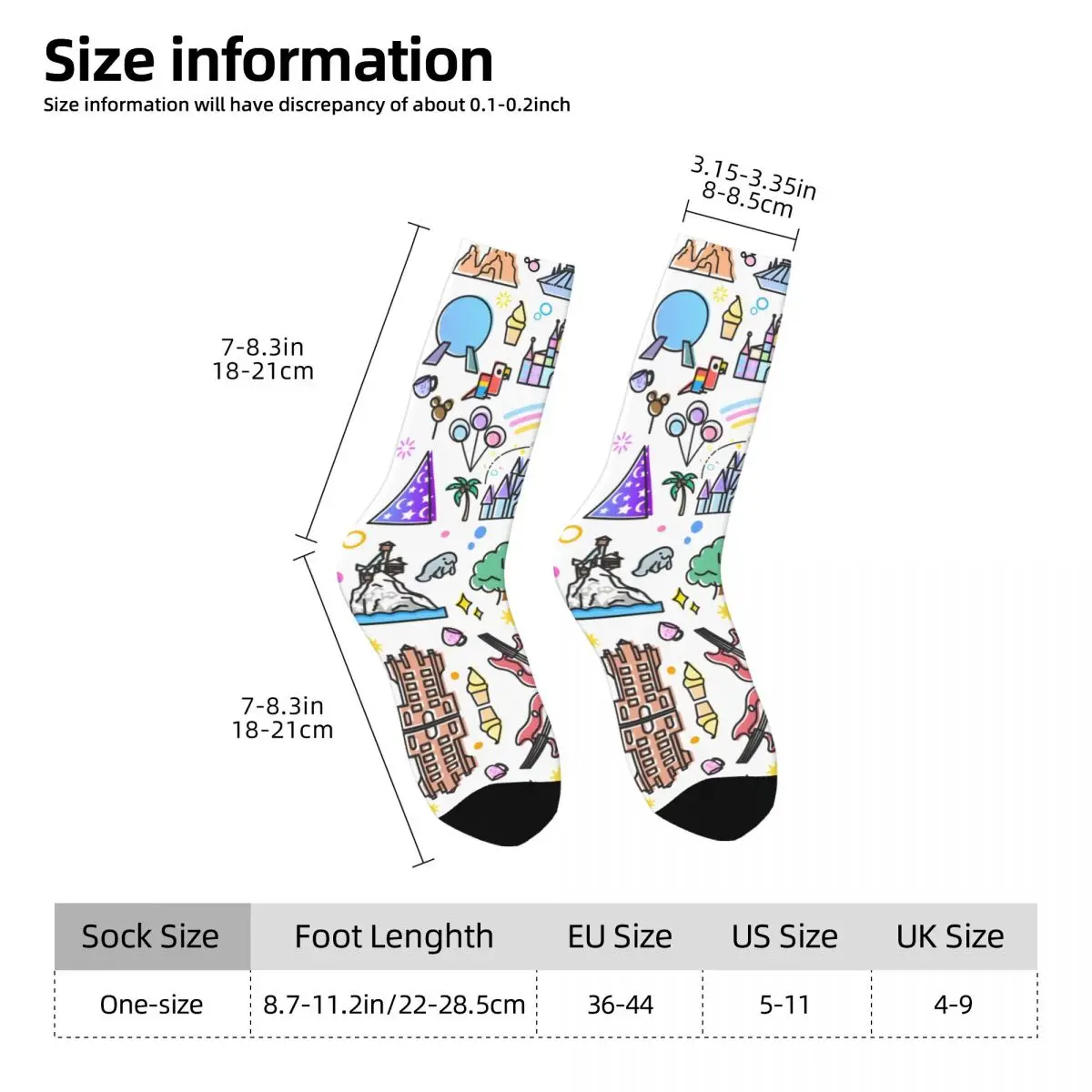 Elin Compression Mod Iest Place On Earth Collection Chaussette pour Homme, Harajuku Seamless Pattern Crew, Nouveauté