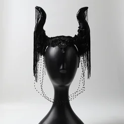 Customized Dark Stage Funny Horn Exaggerated Headdress Catwalk Headband masquerade mask