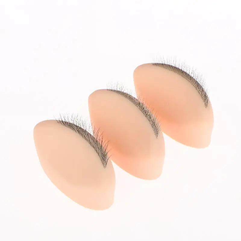 1개 속눈썹 연습용 실리콘 모델, 실제 속눈썹 연장과 같은 느낌, 재사용 가능한 눈꺼풀-속눈썹 연장 연습 도구