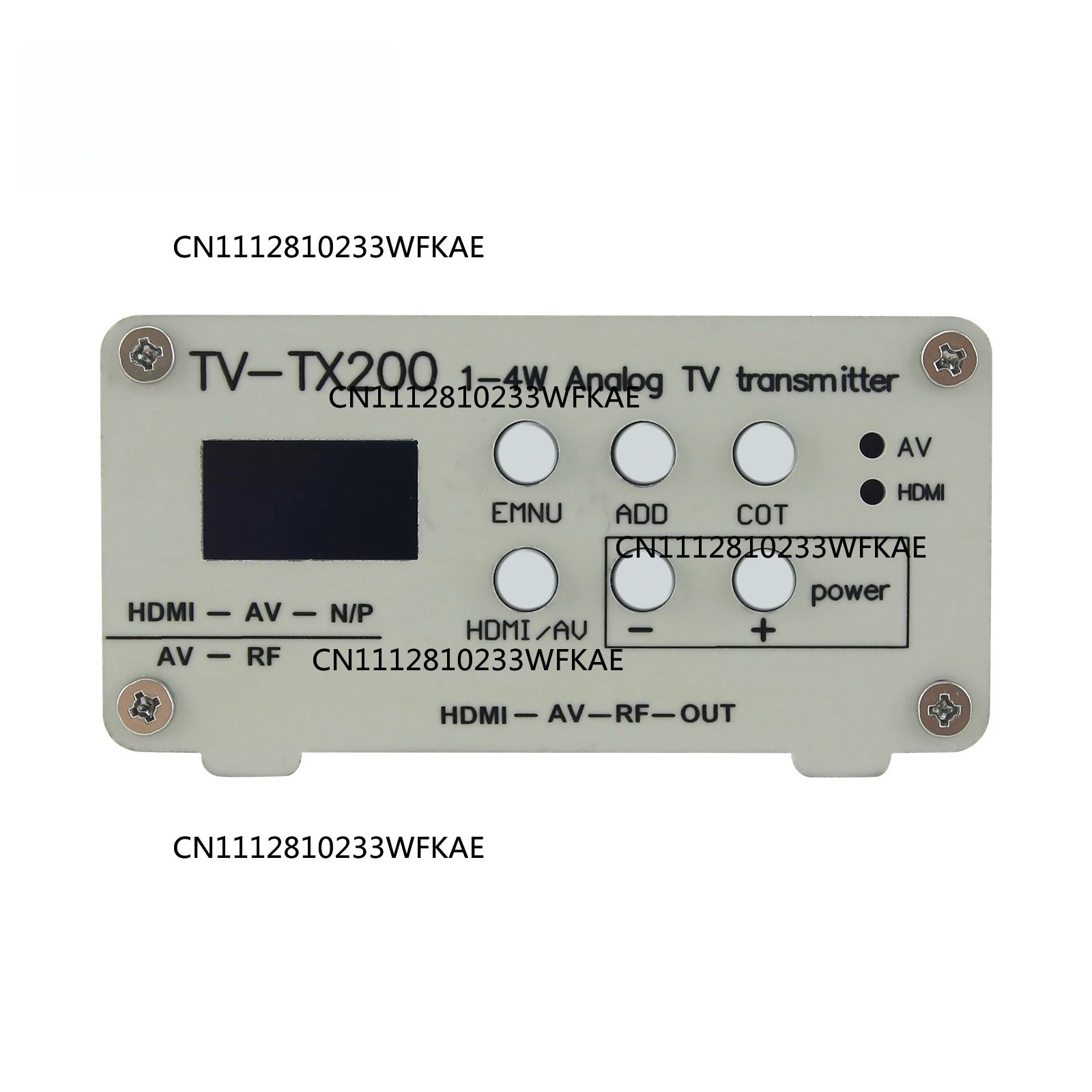 For HamGeek TV-TX200 VHF/UHF Analog TV Transmitter Supports HD/AV Input Analog Signal Transmitter with Retractable Antenna