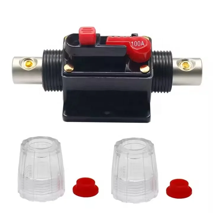 Auto DC Mini Circuit Breaker Manual Reset for Car Stereo and Marine Audio System 12V-24V