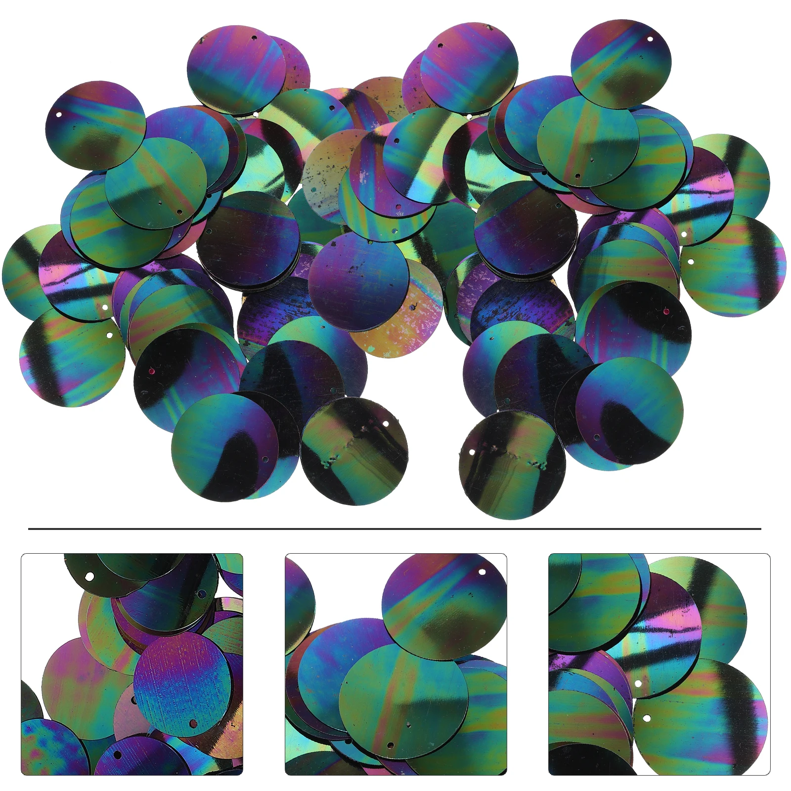 

750pcs 10 Bags Round Pvc Sequins Colorful Diy Crafts Decorative Accessories For Clothing Shoes Bags Handicrafts Material