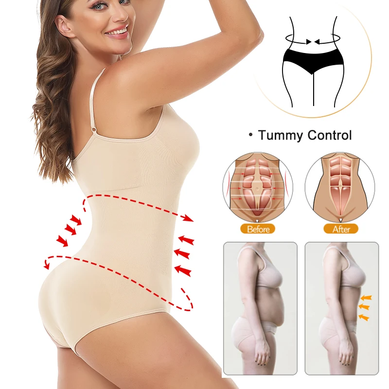 Bodysuit Shapewear Women Full Body Shaper Tummy Control Hip Butt Lifter Corset Thigh Reductive Slimming Waist Trainer Corset