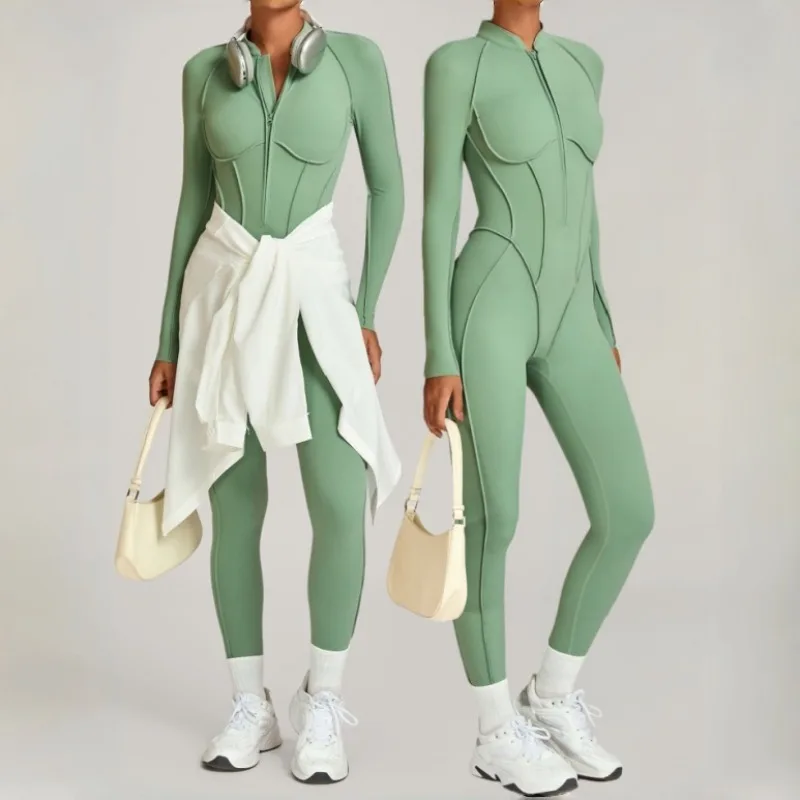 combinaisons-de-yoga-d'hiver-pour-femmes-sport-fitness-amincissantes-une-piece-fermeture-eclair-manches-longues-pour-l'exterieur-la-gym-l'entrainement