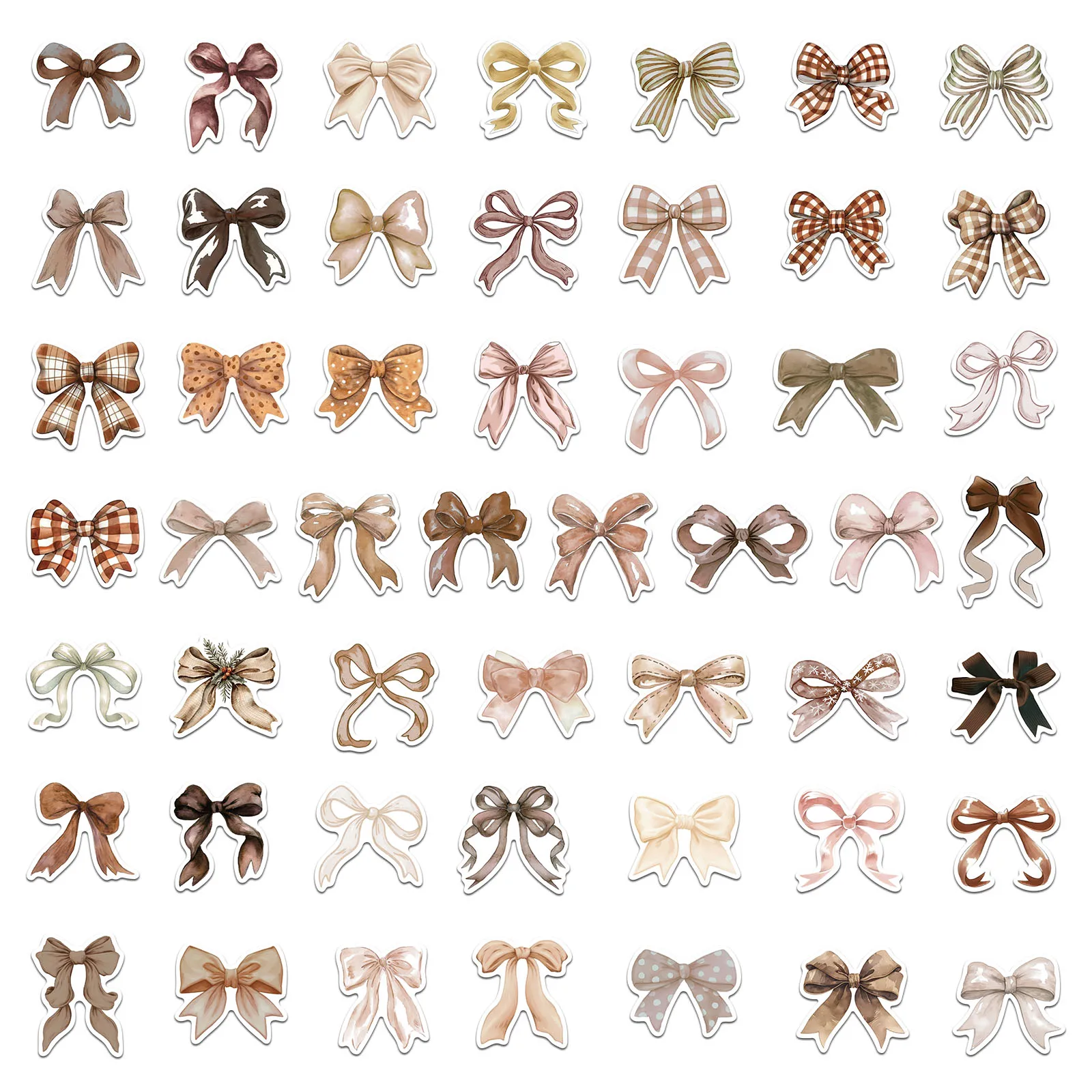 50PCS ผีเสื้อ Tie สติกเกอร์ประณีตบัญชีมือวัสดุโทรศัพท์กรณีแล็ปท็อปกระเป๋าเดินทางถ้วยน้ําสติกเกอร์กันน้ํา