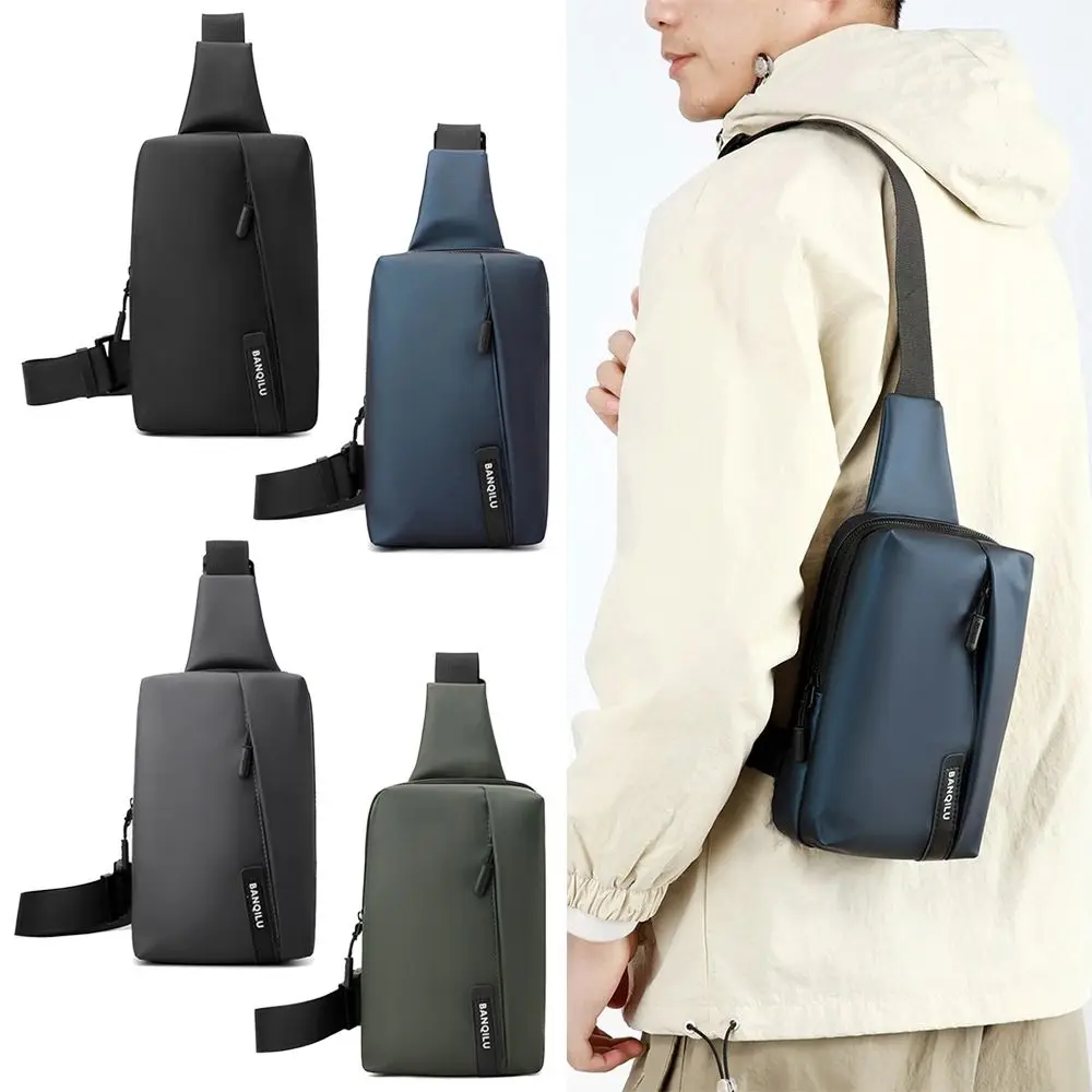 

New Solid Color Shoulder Bags Large Capacity Simple Versatile Chest Bag Reusable Satchel Sling Bag