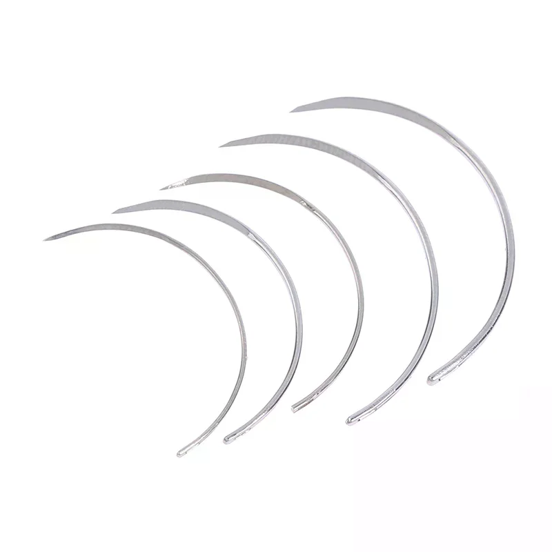 

10 шт./упак. ветеринарная игла для швов, изогнутая игла для швов домашних животных, ветеринарный инструмент для швов свиньи, хирургическая игла для триггинального нерва