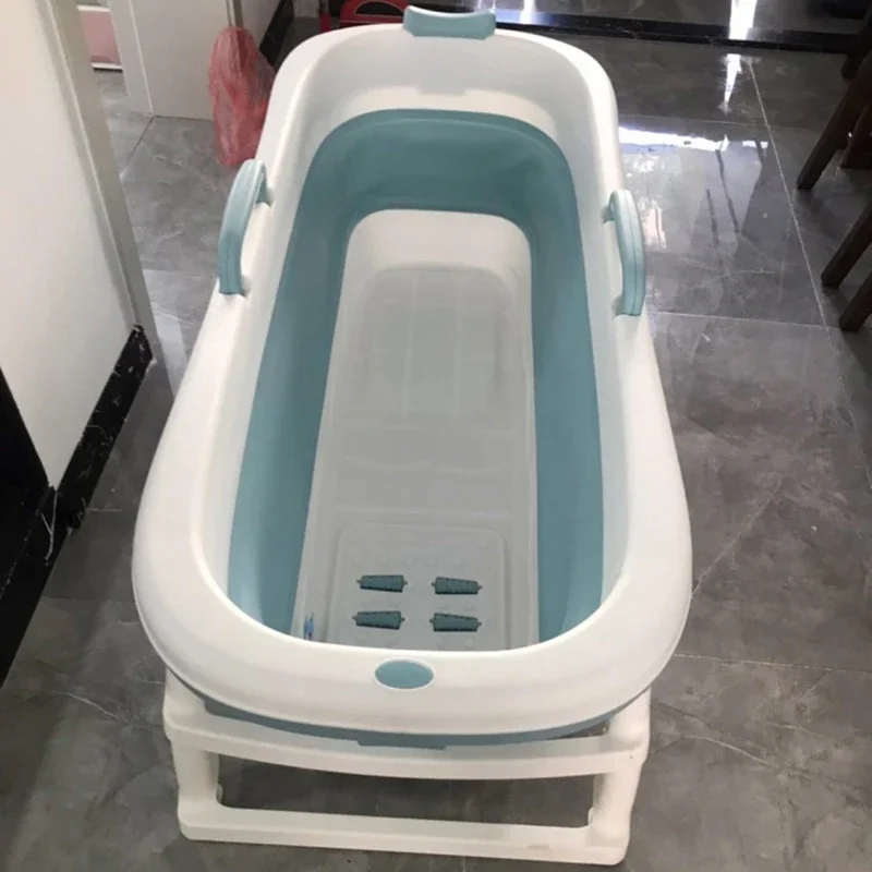 

Simple Household Barrel Portable Bathtubs Adult Foldable Barrel PlasticTub Whole Body Bath Barrel Tub