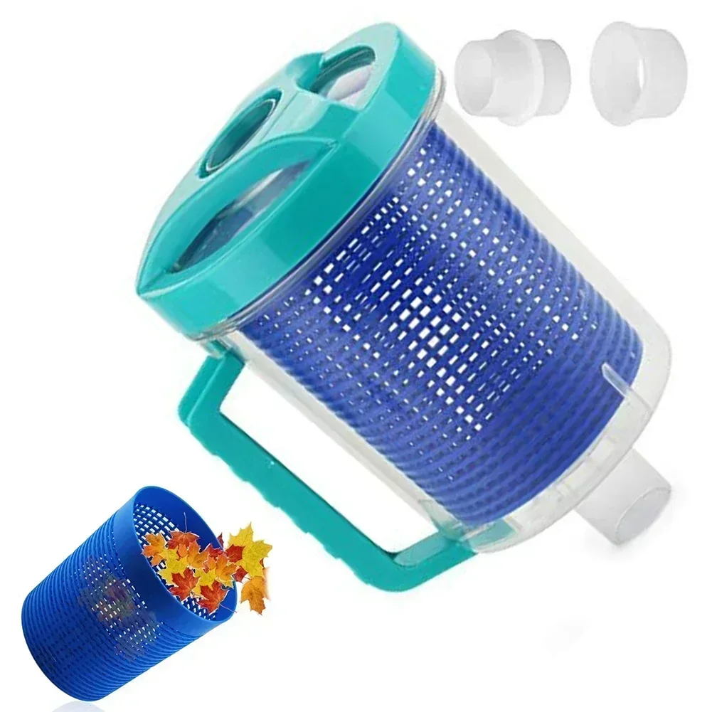 Inline Pool Leaf Canister Replaces Premium Leaf Trap For Pool Vacuum Skims Leaves Debris Manual & Automatic Pool Cleaners