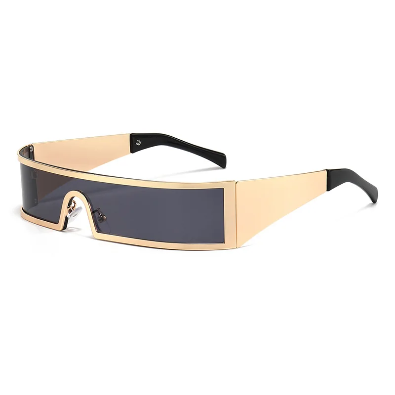 

European American Cyberpunk Sunglasses Y2K Hip Hop One-Piece Lens Narrow Frame Futuristic Tech Style UV400 Unisex Sun Glasses
