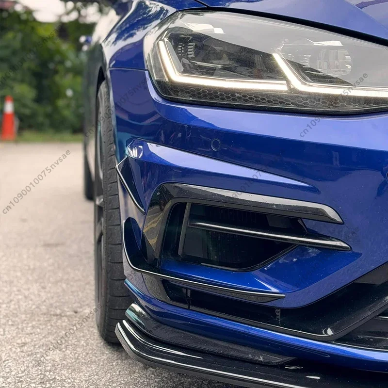 For VW Golf Mk7.5 R-Line & MK7.5 R GTI GTD RevoZport Style Front Bumper Side Canard Spoiler Tuning Front Bumper Side Splitters