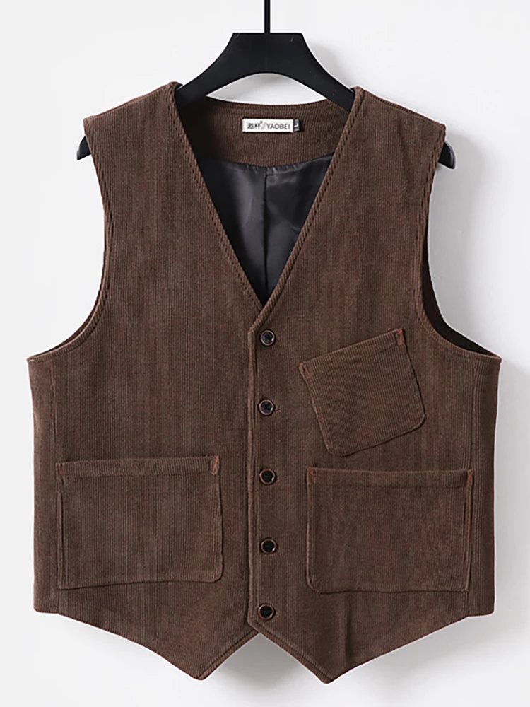 

Мужской жилет в стиле ретро, больших размеров, из вельвета, приталенный, для свадьбы, повседневный, модный, с V-образным вырезом, в стиле пэчворк, из хлопка и полиэстера