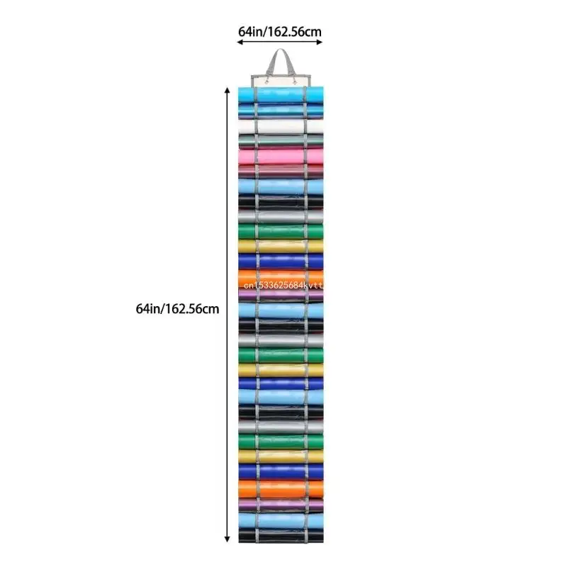 Рулонный органайзер, 60 отделений, практичный держатель для хранения рулонов, подвесная сумка, полка для хранения рулонов для