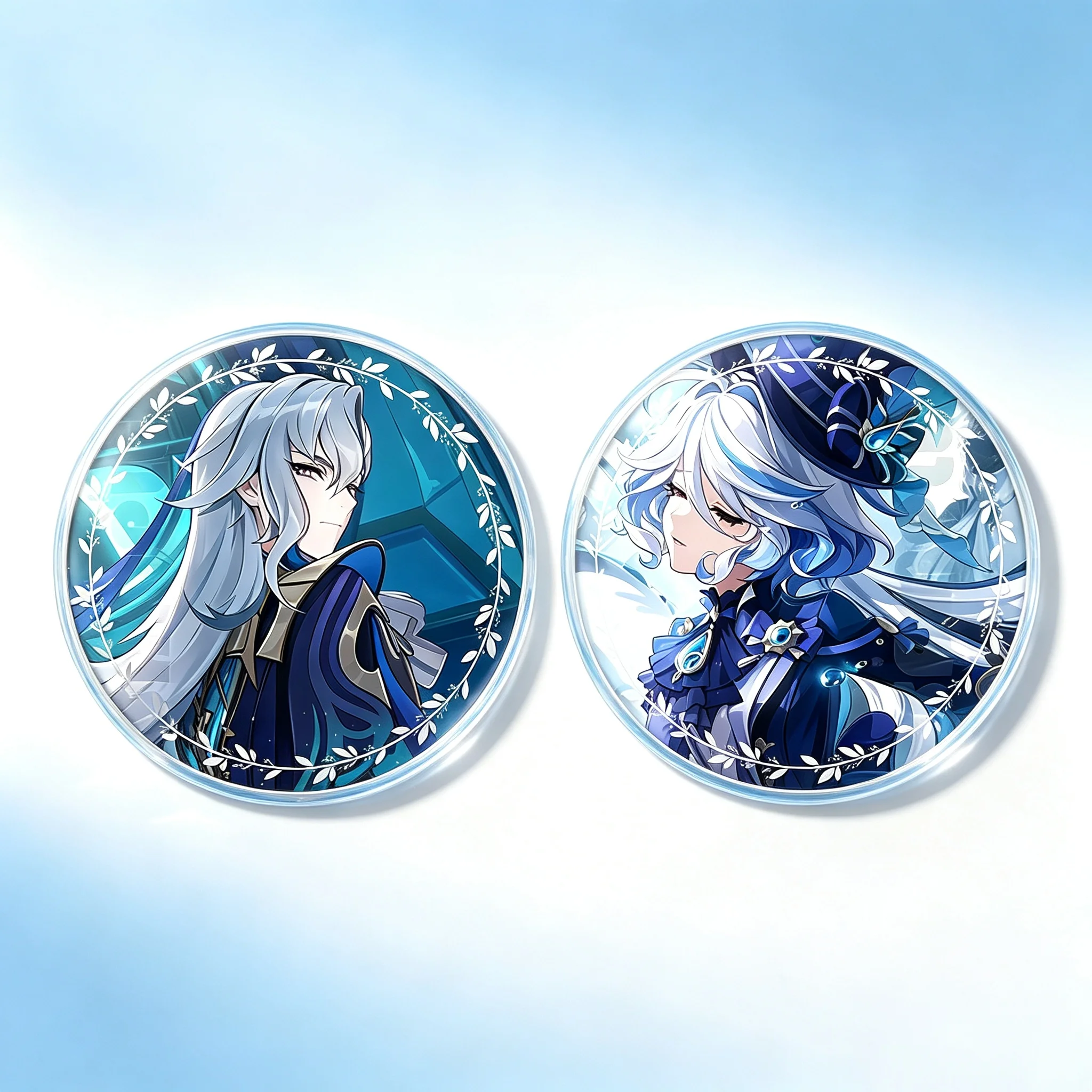 1PC Anime Enamel Pins and Tie Clips Boy Birthday Gifts Game Genshin Impact Brooch Arlecchino Scaramouch Pretty Stage Badges the