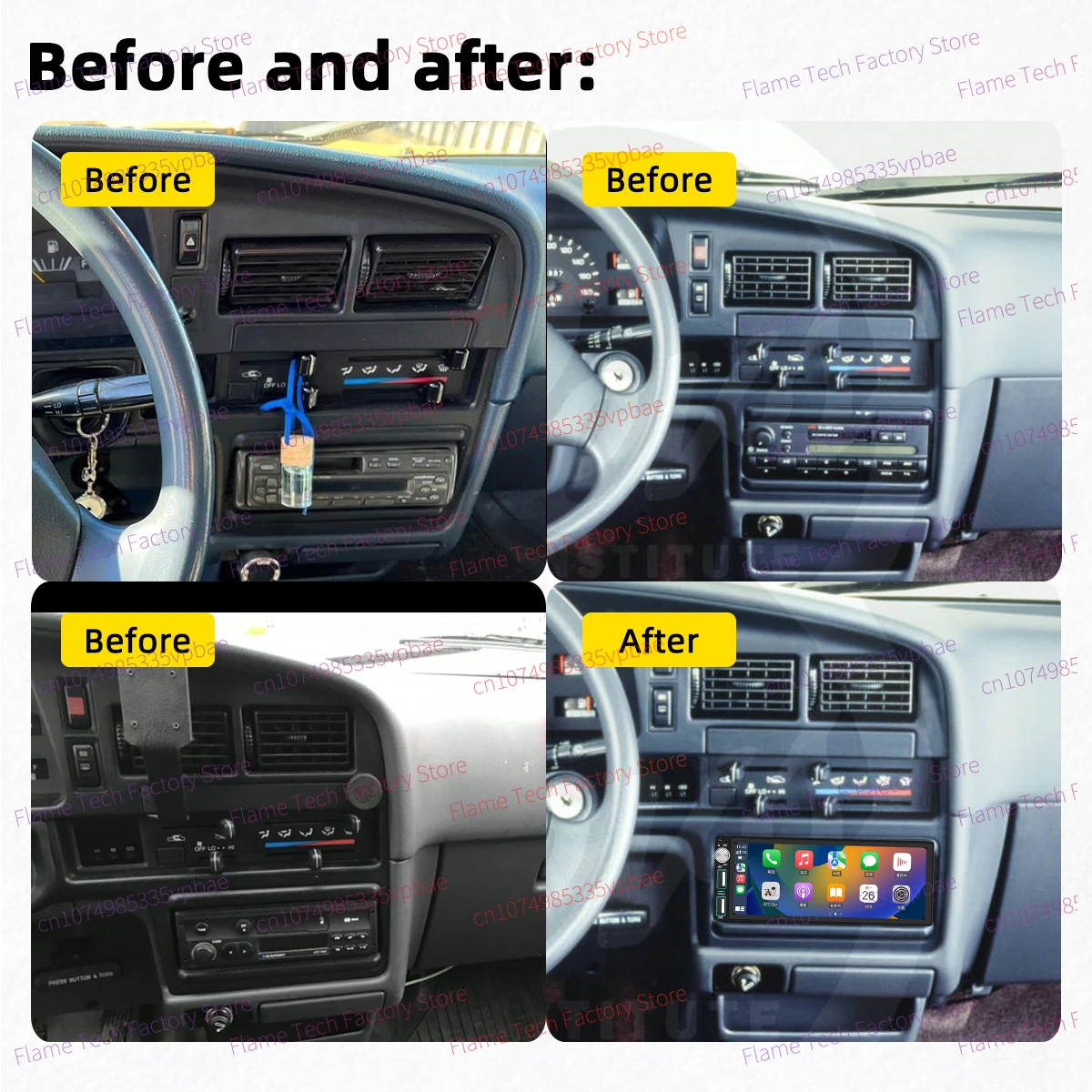 Android 1Din Car Stereo for VW Volkswagen Taro 1989-1997 CarPlay GPS Navigation Multimedia Autoradio Radio Head Unit