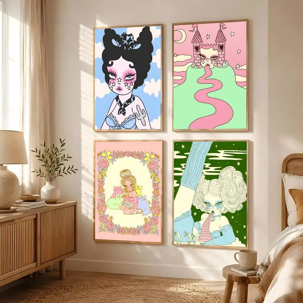Illustrator Valfre Poster Poster All-match HD Waterproof Self-Adhesive Wall Art Sticker For Home Bedroom