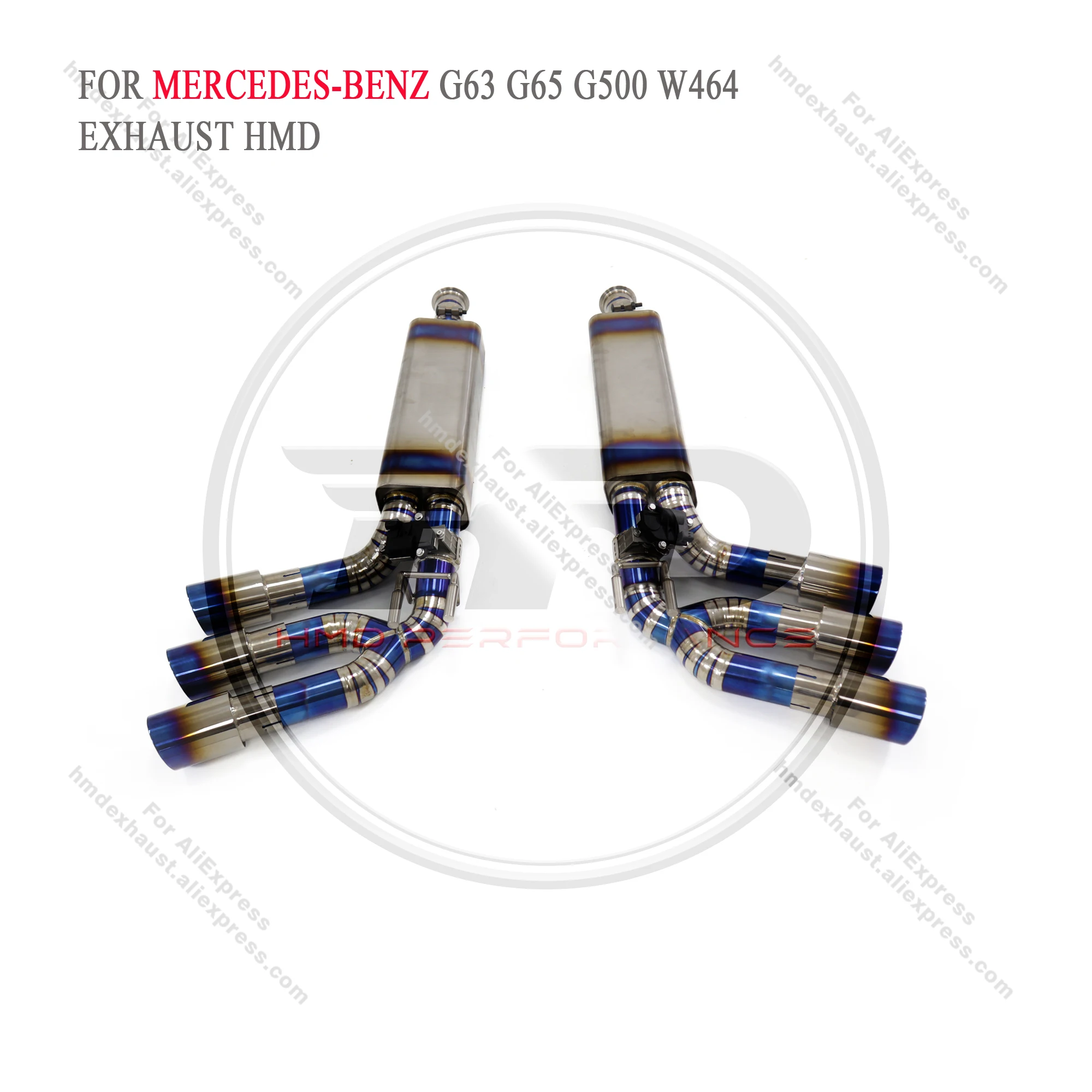 HMD Titanium Exhaust System Catback For Mercedes Benz G63 G500 G65 W464 Auto Modification Electronic Valve